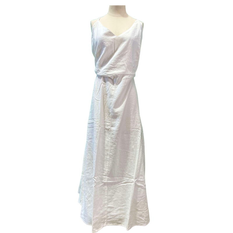 Open Back Linen Maxi Dress