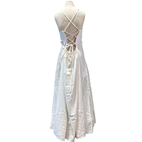 Open Back Linen Maxi Dress