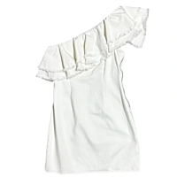 Asymmetrical Ruffle Denim Mini Dress - Future Collective™