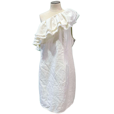 Asymmetrical Ruffle Denim Mini Dress - Future Collective™